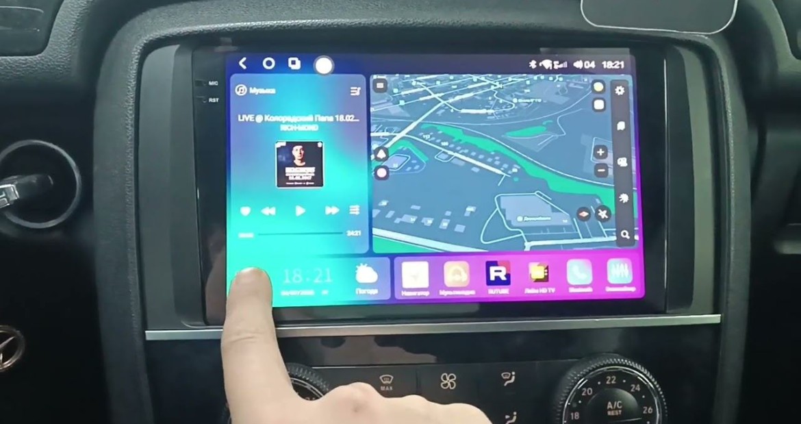 Магнитола D-audio Ultra 6 на mercedec r-class